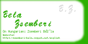 bela zsemberi business card